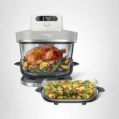 6 in 1 Glass Air Fryer 6QT High Heat Non Toxic Microwave Safe