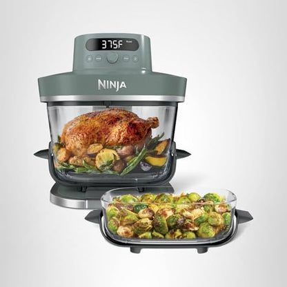 6 in 1 Glass Air Fryer 6QT High Heat Non Toxic Microwave Safe