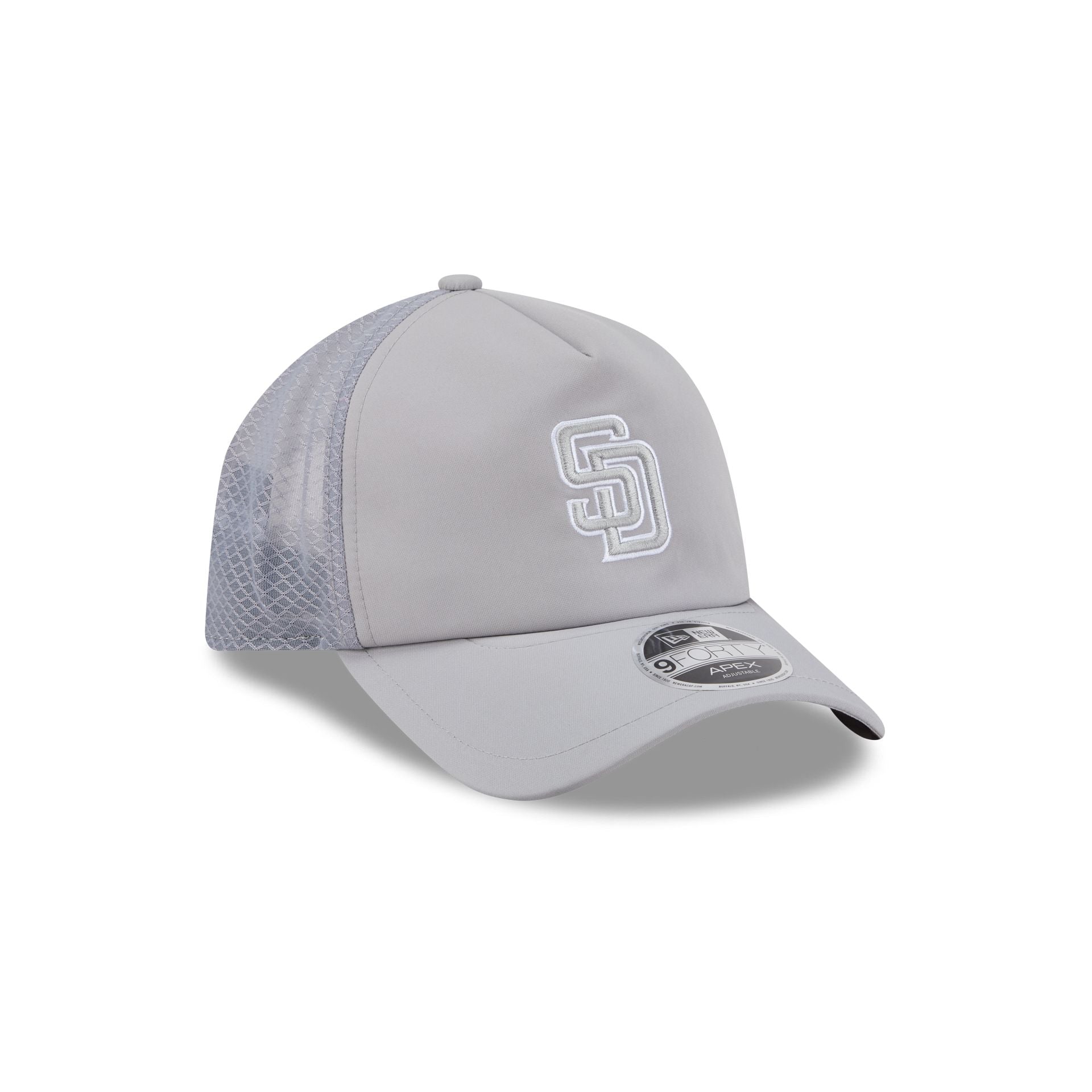 San Diego Padres 2026 Batting Practice Gray 9FORTY APEX Trucker Hat