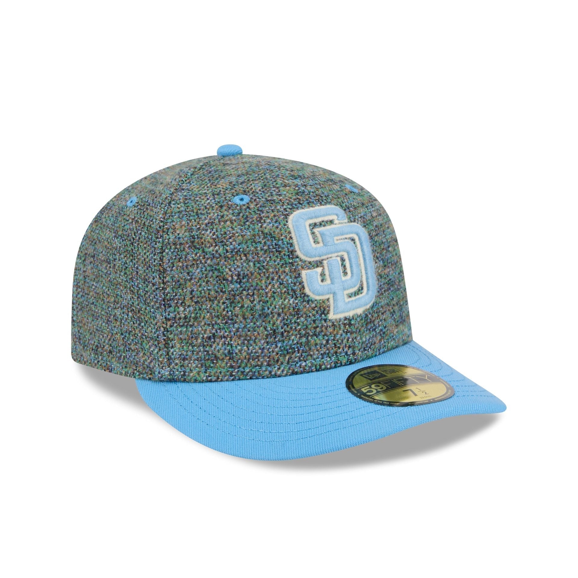 San Diego Padres Three Looms Tweedy Cotton Radiant Blue 59FIFTY Fitted Hat