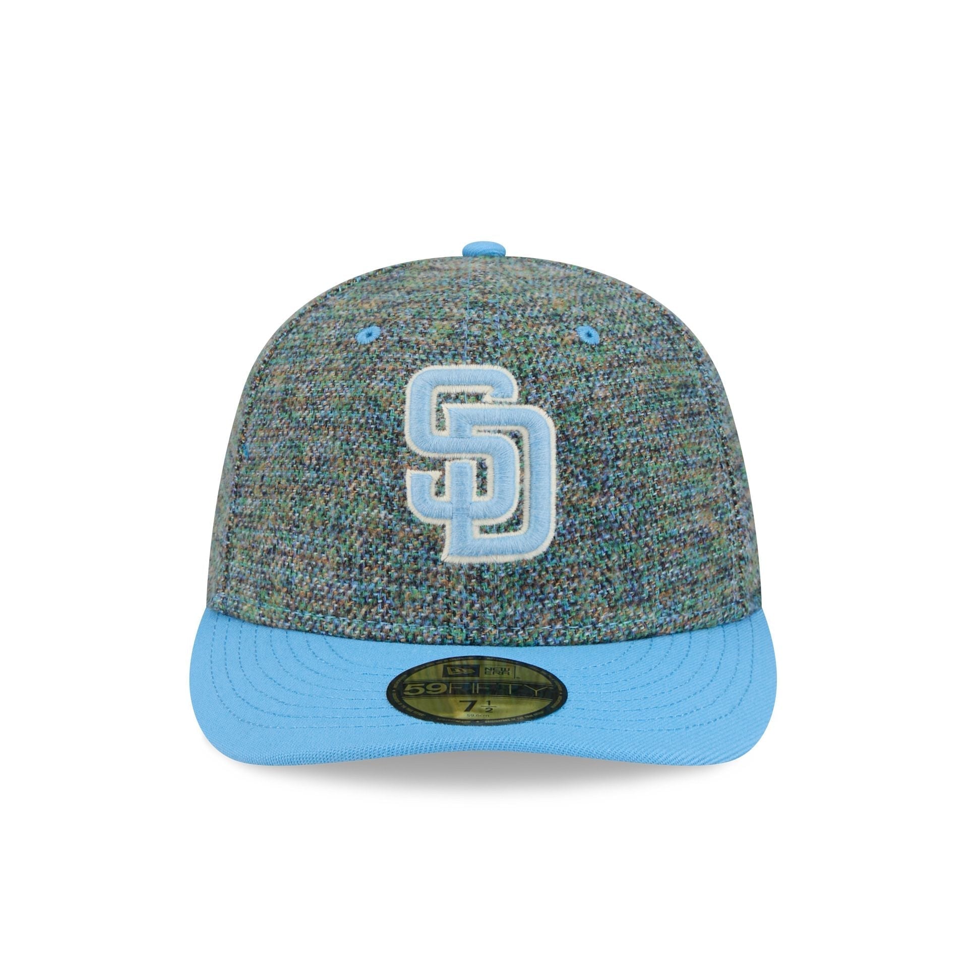 San Diego Padres Three Looms Tweedy Cotton Radiant Blue 59FIFTY Fitted Hat