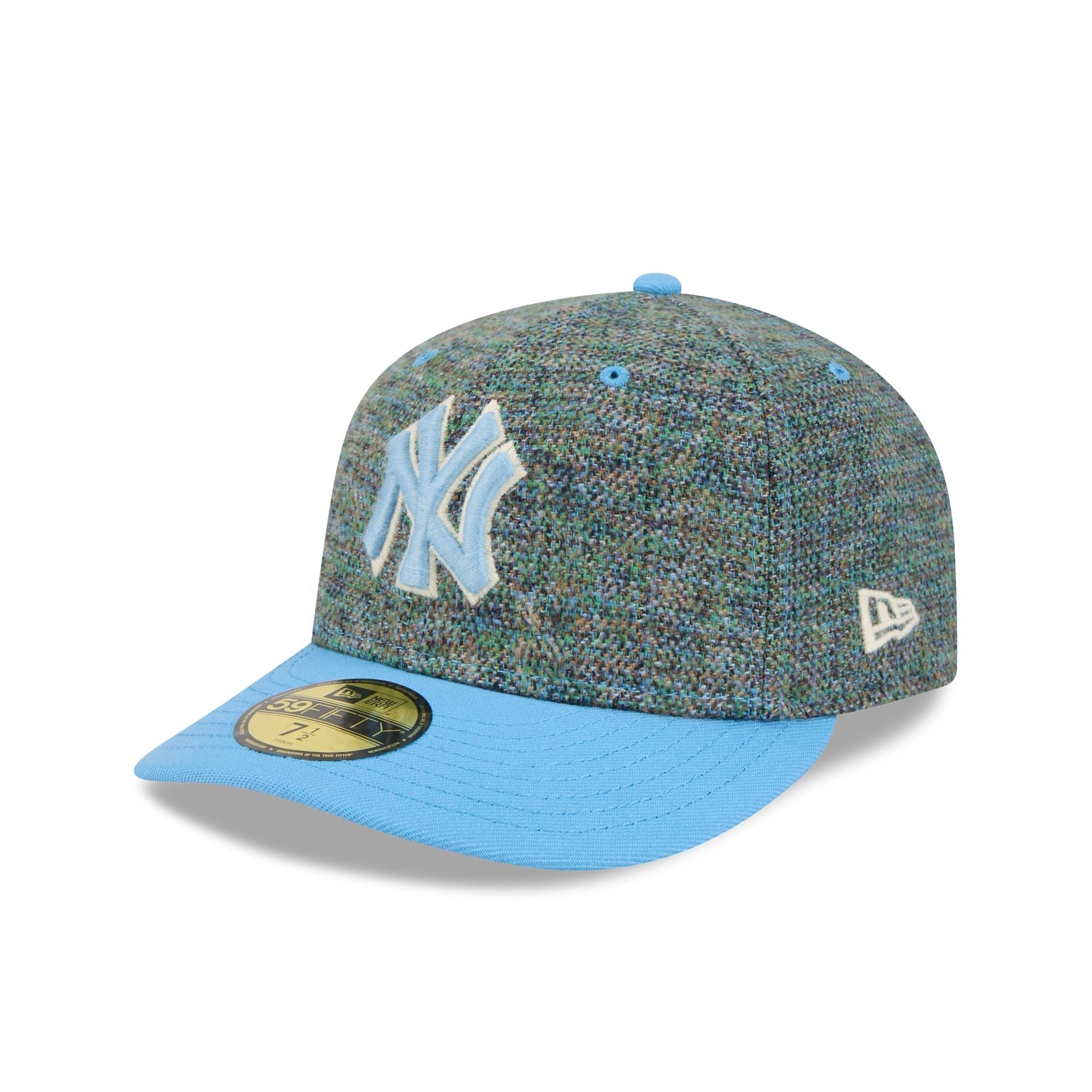 New York Yankees Three Looms Tweedy Cotton Radiant Blue 59FIFTY Fitted Hat