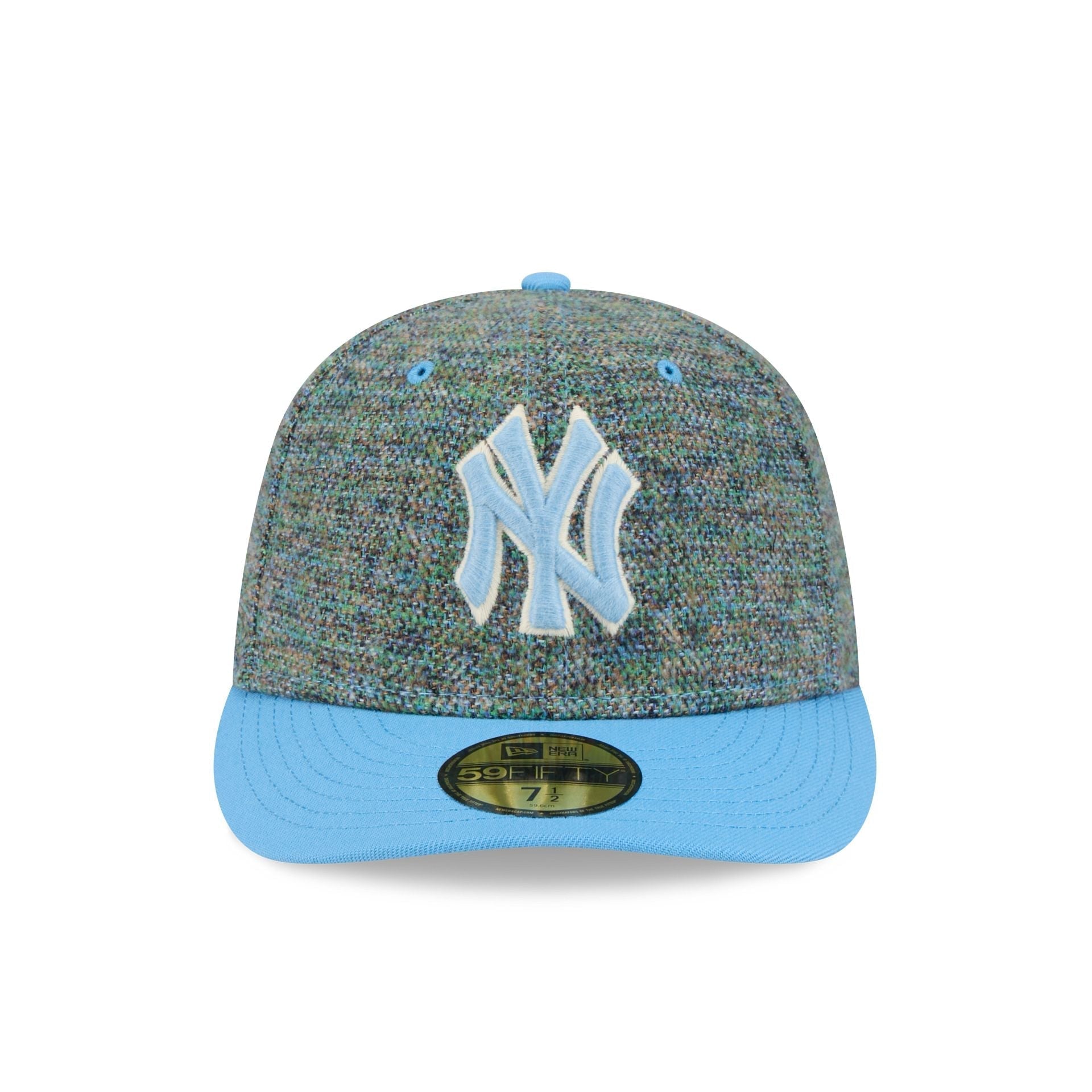 New York Yankees Three Looms Tweedy Cotton Radiant Blue 59FIFTY Fitted Hat