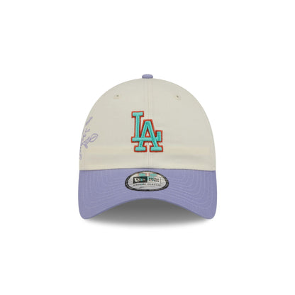 Los Angeles Dodgers Lavender Flowers Casual Classic Adjustable Hat