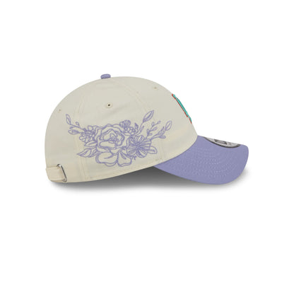 Los Angeles Dodgers Lavender Flowers Casual Classic Adjustable Hat