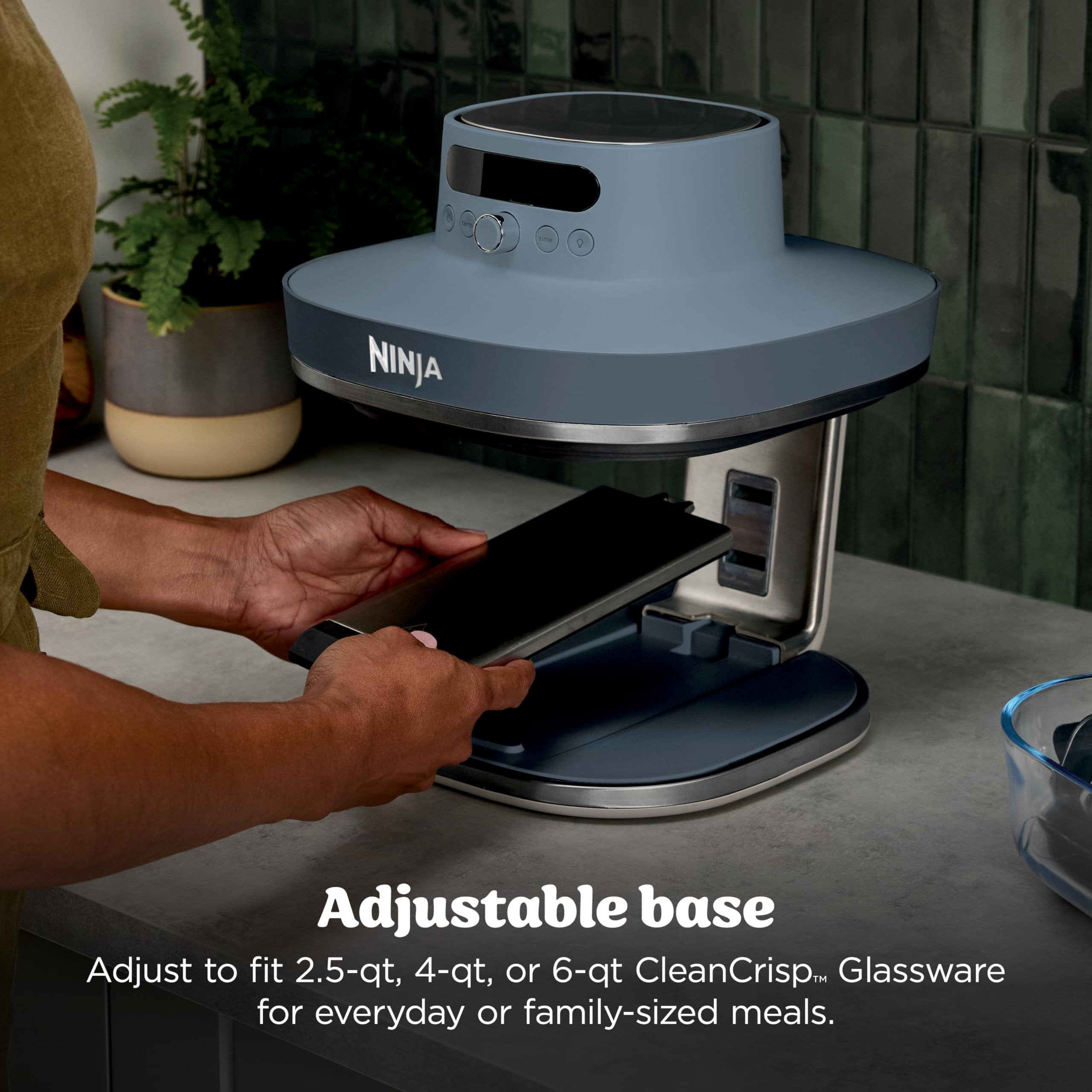 6 in 1 Glass Air Fryer 6QT High Heat Non Toxic Microwave Safe